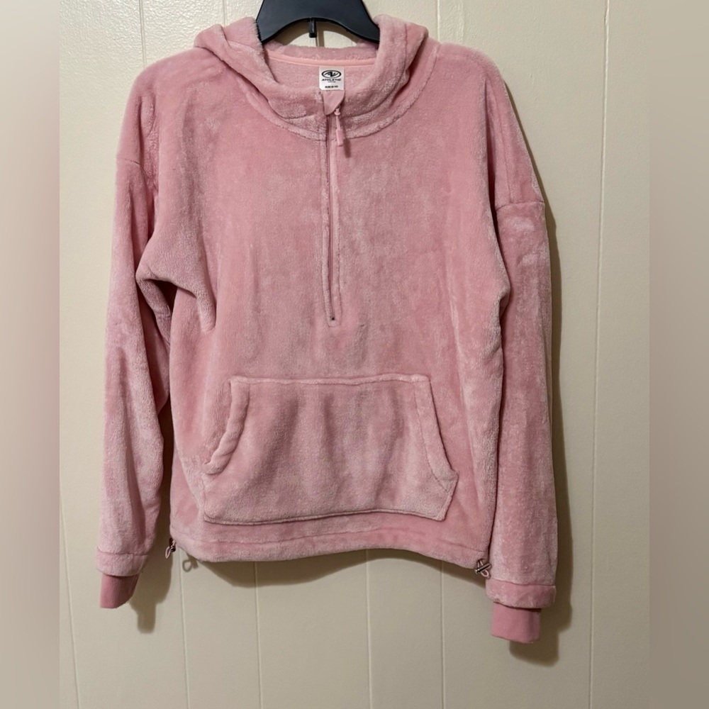 😍 3 for$20. Athletic works pink faux fur pink hoodie. Size medium